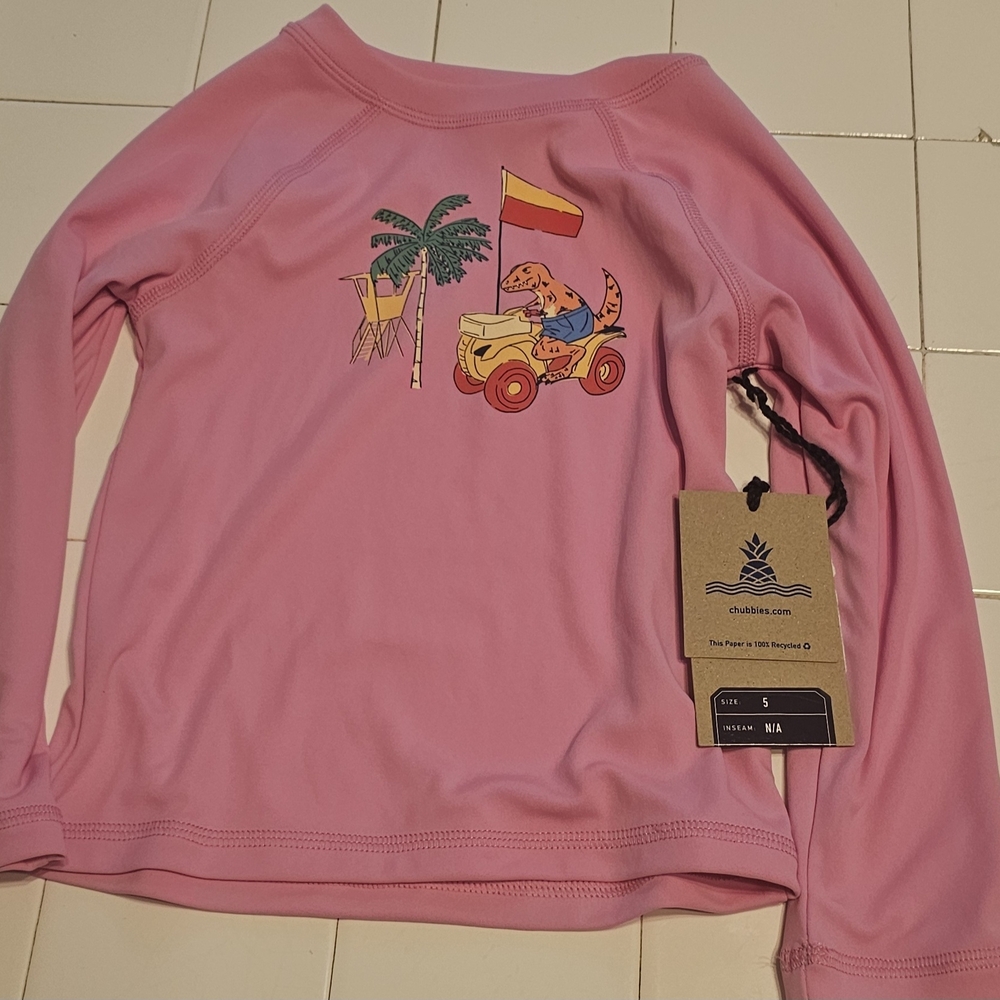 Chubbies Little Boys Dino Racers Rashguard